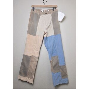 NEW Re/Done x Levi's Patchwork 70s Corduroy Pants 26 Straight Leg Upcycled Loose